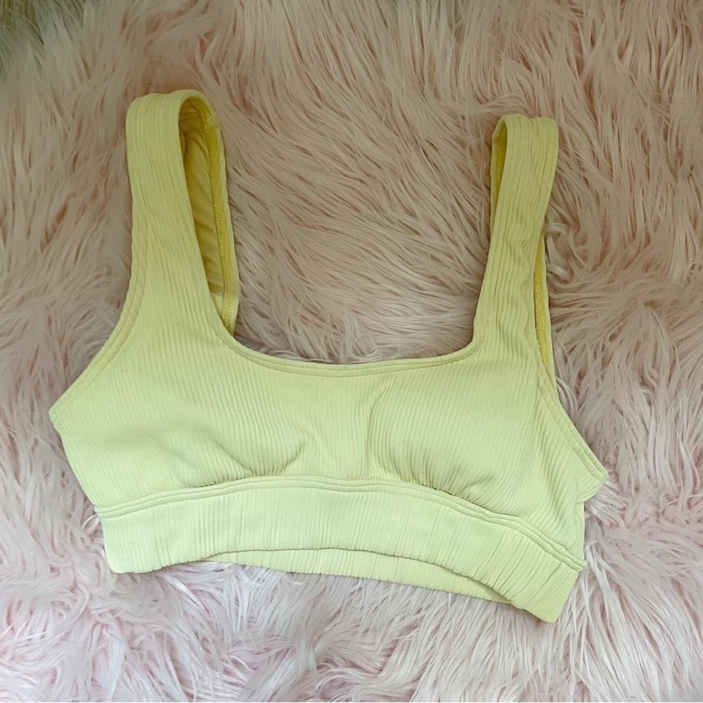 Billabong + Wrangler Swimsuit Top Bikini Yellow Size Large